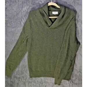 Goodfellow & Co Olive Green Shawl Collar Pullover Sweater‎ Men's Medium